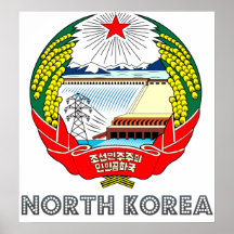 Manteau de la Corée du Nord des bras Affiche