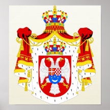 Manteau de la Yougoslavie de détail de bras Affiches