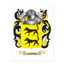 Manteau de Lopez des bras (crête de famille) Carte Postale