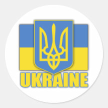 Manteau de l'Ukraine des bras Autocollants Ronds