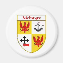 Manteau de McIntyre des bras/de crête de famille Aimant Pour Réfrigérateur