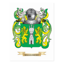 Manteau de Shaughnessy des bras (crête de famille) Cartes Postales