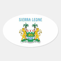 Manteau de Sierra Leone des bras Autocollants Ovales