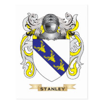 Manteau de Stanley des bras (crête de famille) Carte Postale