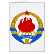 Manteau de symbnol héraldique officiel de la Yougo Cartes De Vœux
