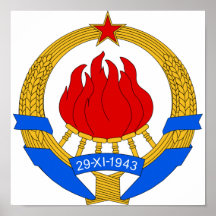 Manteau des bras de la Yougoslavie (1945-1992) Posters