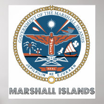 Manteau des Marshall Islands des bras Posters