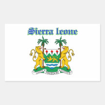 Manteau grunge de Sierra Leone des conceptions de  Stickers Rectangulaires
