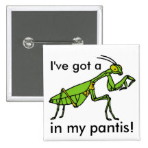 Mantis in my Pantis! Pinback Buttons