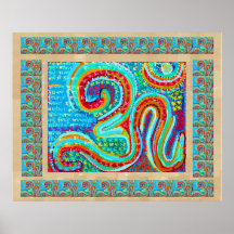 MANTRA:  Om 108 times Holy Background Poster