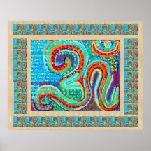 MANTRA:  Om 108 times Holy Background Posters