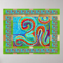 MANTRA:  Om 108 times Holy Background Posters