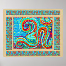 MANTRA:  Om 108 times Holy Background Posters