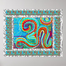 MANTRA:  Om 108 times Holy Background Posters