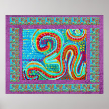 MANTRA:  Om 108 times HolyPurple Background Posters