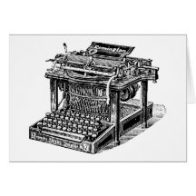 Manual Typewriter Card