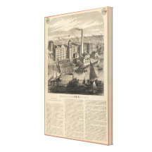 Manufactory of Clark's ONT Spool Cotton Stretched Canvas Print