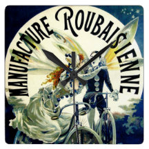 Manufacture Roubaisienne Bicycles Wall Clocks