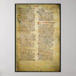 Manuscript - Canonry of Westminster, Old Middlesex Print