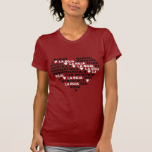 MANWOMANCHILD HEARTS LA ROJA WOMEN'S T-SHIRT