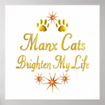 Manx Cats Brighten My Life Print