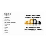 Many Become Chess Masters No One Master Of Chess Business Card Templates