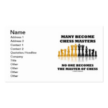 Many Become Chess Masters No One Master Of Chess Business Card Templates