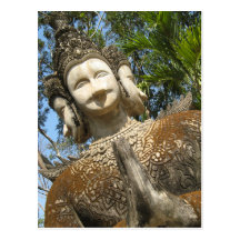 Many Face Wai ... Nong Khai, Isaan, Thailand Postcard