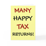 Many Happy Tax Returns! Customisable cards