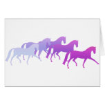 Many Horses (purples) Greeting Cards