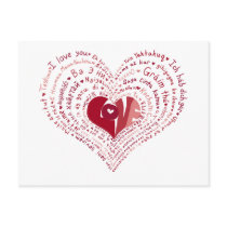 Many Languages of Love Postcard