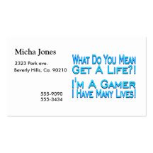 Many Lives Gamer Business Card Templates