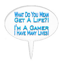 Many Lives Gamer Cake Topper