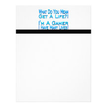 Many Lives Gamer Customized Letterhead