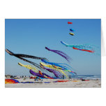 Many Multi Colour Kites Greeting Cards