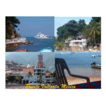 many scenes from Puerto Vallarta postcard