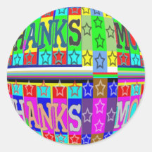 MANY ways to say THANKS MOM: by Naveen Round Sticker