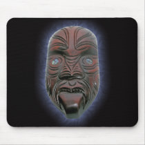 Maori Carved Mask - Mousepad
