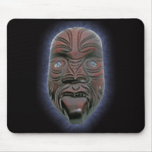 Maori Carved Mask - Mousepad