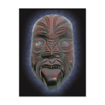 Maori Carved Mask - Postcard