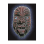 Maori Carved Mask - Postcard