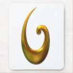 Maori Fish Hood - Gold Mousepads