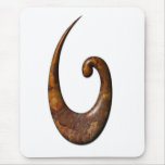 Maori Fish Hook - Rust Mousepad