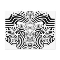 Maori Tattoo - Black and White Post Card
