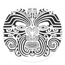 Maori Tattoo - Black and White Sticker