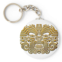 Maori Tattoo - Gold Keychain