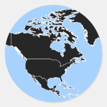 MAP GIFTS ROUND STICKER