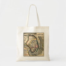 Map - Jerusalem Canvas Bags