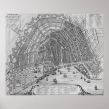 Map of Amsterdam, 1662 Poster