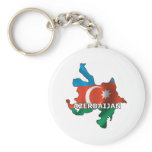 Map of Azerbaijan Keychains